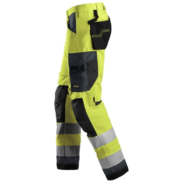 Snickers AllroundWork, High-Vis Work Trousers+ Class 2