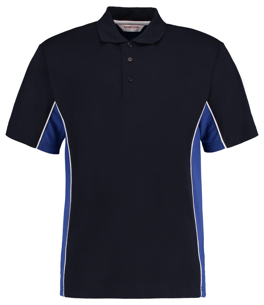 Kustom Kit Track Poly/Cotton Piqué Polo Shirt - NAVY/ROYAL - 2XL