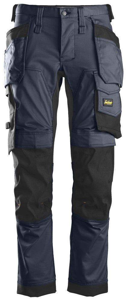 Snickers Allroundwork Stretch Slim Fit Trousers - Navy/Black