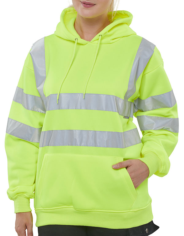 Hi Vis Hooded Sweatshirt