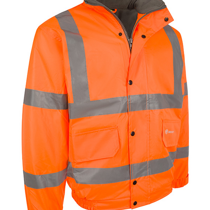 Hi Vis Fleece Lined Bomber Jacket