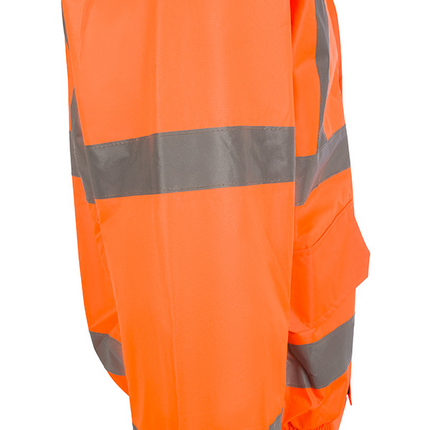 Hi Vis Fleece Lined Bomber Jacket