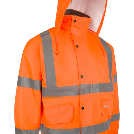 Hi Vis Fleece Lined Bomber Jacket