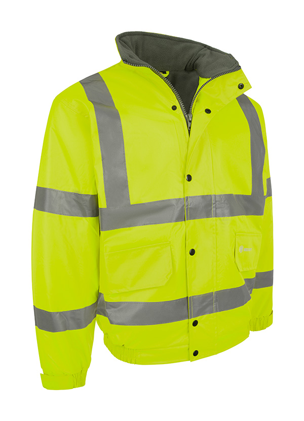 Hi Vis Fleece Lined Bomber Jacket