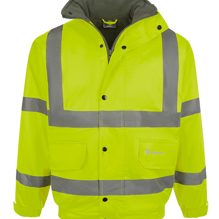 Hi Vis Fleece Lined Bomber Jacket